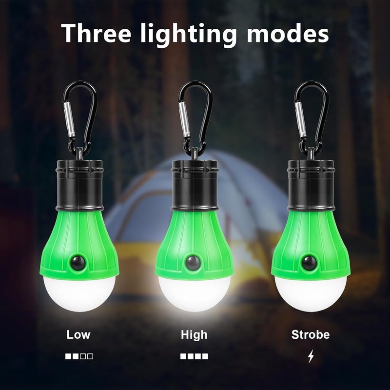 Jarxin Led Camping Lantern USB Rechargeable,Outdoor Tent Lights for Camping Hanging,Kids with Clip Hook Camping Flashlight (4 Packs Black) - Image 5
